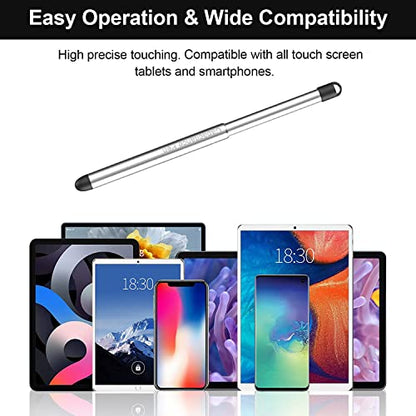 Stylus Pens with Pen Slot for Touch Screens, High Precision Capacitive Universal Stylus for iPad iPhone Tablets Samsung Galaxy All Touch Screen Devices (Transparency) - color: Transparency