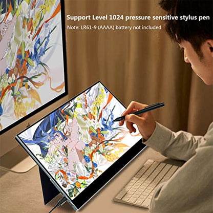 17.3" Portable Monitor Touchscreen, 300hz Portable Monitor 1MS Gaming Display for Laptop Game Console, FHD 100% sRGB Portable Display with Capacitive Stylus Pen/USB C/Mini HDMI - size: 17.3"