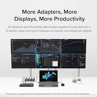 Plugable USB 2.0 to HDMI, DVI, or VGA I Multi-Monitor External Video Graphics Card Adapter up to 1920x1080 Supports Windows 11, 10, 8.1, 7, XP, Mac, and ChromeOS - size: 1920x1080 VGA/DVI/HDMI