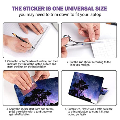 AIMSA Laptop Skin Sticker Decal, 12 13 13.3 14 15 15.4 15.6 inch Laptop Art Decal Protector Notebook Netbook PC 15.6" Universal Vinyl Cover, Tree Galaxy - color: Tree Galaxy