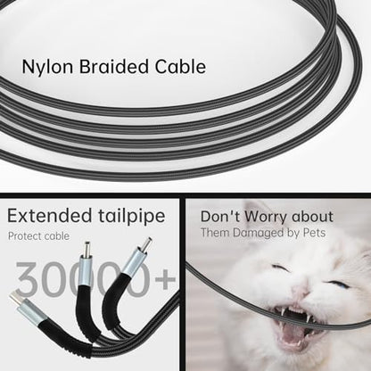 240W USB 4 Cable 6.6ft, Supports 8K@60Hz HD Display & 40Gbps Data Transfer, USB C to USB C Fast Charging for iPhone 15/Pro/Plus/Pro Max, Samsung Galaxy, Hub, Docking Station, Monitors and More - size: 6.6FT