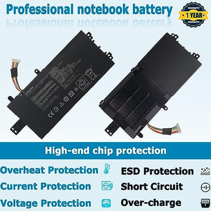 C31N1522 Laptop Battery Compatible with ASUS Q553U N593UB N593UB-1A Series C31PMC6 0b200-01880000 11.4V 45Wh - style: C31N1522