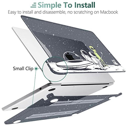 MEEgoodo Case for M5/M4/M3/M2 MacBook Air 13 inch Case 2026 2025 2024 2022, Fit Model A3449/A3240/A3113/A2681, Laptop Hard Shell Compatible with MacBook Air 13.6-inch, Astronauts & Alien - color: Astronauts & Alien