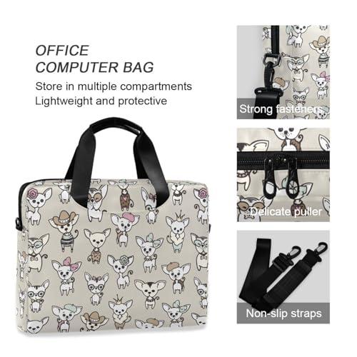 Cute Chihuahua Dogs Laptop Bag 15.6 inch | Waterproof Laptop Briefcase Laptop Bag for Women & Men - color: Cute Chihuahua Dogs