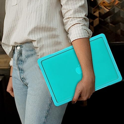 Batianda 4-in-1 Ultimate Case for MacBook Air 13 Inch 2018-2020, Blue | Fits M1/Intel Models A2337/A2179/A1932, Lightweight Slim Design, Carbon Fiber Side Texture, Matte Translucent Hard Shell - color: Blue