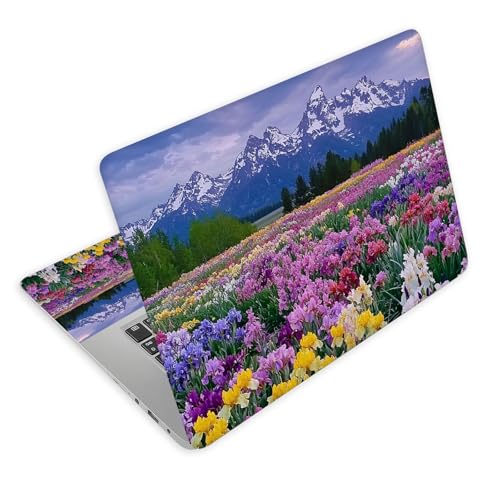 Universal Laptop Skin Decal, 3-Piece Vinyl Protector for 12 13 14 15.6" Notebook, Waterproof Anti-Scratch, Easy Trim & Bubble-Free Finish, Colorful Flowers - color: Colorful Flowers