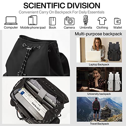 mixi Travel Laptop Backpack for Women & Men Carry On Backpack fits 16'' Laptop, Waterproof Lightweight Casual Hiking Weekender Bags Rucksack,17 Inch, Knight Black - color: Knight Black