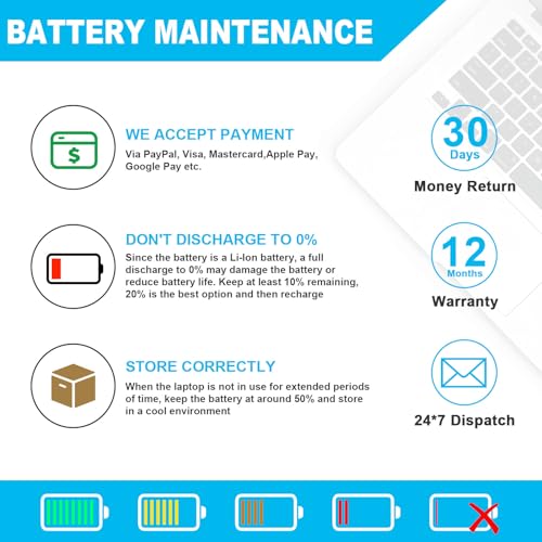 A1932 A2179 A1965 Battery Replacement for MacBook Air 13 inch Retina A1932 (Late 2018 2019) A2179 (Early 2020) EMC 3184 3302 MacBookAir8,1 8,2 9,1 MRE82LL/A MRE92LL/A MVFH2LL/A MVFM2LL/A MRE82B/A - size: A1965 14.17*7.68*0.91in