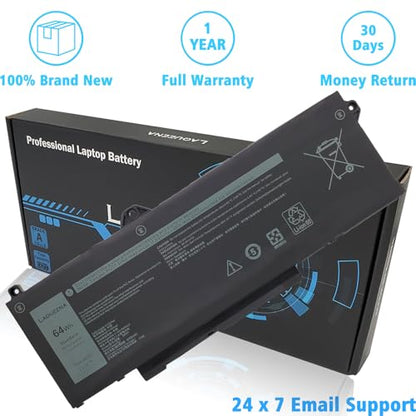 GRT01 Laptop Battery Compatible with Dell Latitude 14 5421 5431 15 5521 5531 Precision 3470 3561 3571 Alienware m17 R5 AMD Series 0R05P0 00P3TJ 0VXD57 0P3TJ R05P0 05RGW 4-Cell 15.2V 64Wh - style: GRT01