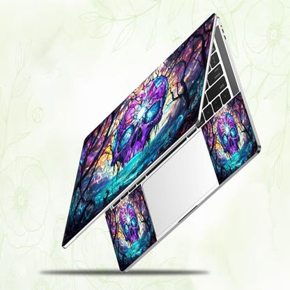 Laptop Skin Sticker Decal, Universal Reusable Vinyl Laptop Cover for 12" 13" 13.3" 14" 15" 15.4" 15.6" Notebook PC, Waterproof Scratch-Resistant with 2 Wrist Pads, Easy to Apply & Remove,Art Skull - color: Art Skull