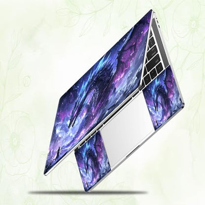 Laptop Skin Sticker Decal, Universal Reusable Vinyl Laptop Cover for 12" 13" 13.3" 14" 15" 15.4" 15.6" Notebook PC, Waterproof Scratch-Resistant with 2 Wrist Pads, Easy to Apply & Remove,C Dragon - color: C Dragon