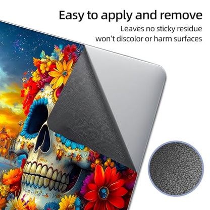 Universal Laptop Skin Sticker Decal, 12"-15.6" Aesthetic Vinyl Wrap, Sugar Skull Carnival Waterproof Notebook Cover Art Protector for MacBook HP Dell Lenovo, Fits 13" 14" 15" 15.6" - color: Sugar Skull Carnival