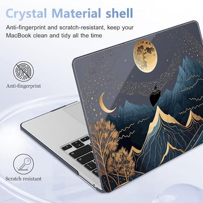 May Chen Compatible with MacBook Pro 13 inch Case with Touch Bar 2022 2021 2020 Release A2338 M1/M2 A2251 A2289, Plastic Hard Shell Case with Keyboard Cover, Traditional - color: Traditional