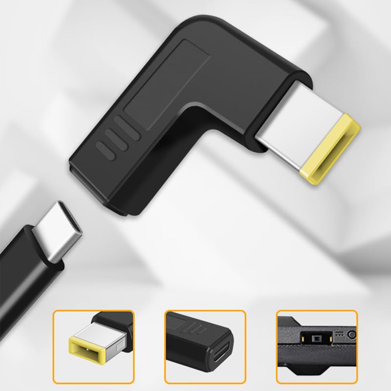 100W USB C to ThinkPad Adapter Adapter, 20V Power AC Charger Made for Lenovo Legion Slim 5 5i Yoga Pro 9i Lenovo ThinkPad P1 P16 IdeaPad Pro 5 Series - style: USB C to ThinkPad