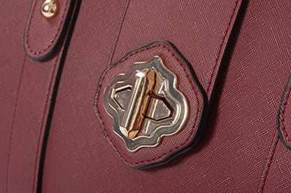 JKM & Company EXECUTIVE Burgundy Computer iPad, Laptop Tablet Rolling Tote Bag Briefcase Carryall Bag - color: Bordeaux