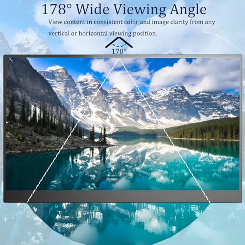 Portable Monitor, 15.6 Inch FHD 1080P 60Hz Second External Monitor | IPS USB-C HDMI Portable Computer Monitor with Kickstand, Speakers, VESA Mountable, Travel External Second Screen for Phone - size: 15.6 Inches A