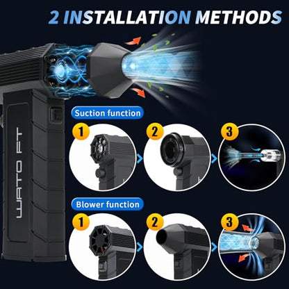 Compressed Air Duster – 180000RPM Cordless Electric Air Blower with Stepless Adjustment, Powerful Brushless Motor, Rechargeable Air Duster for Computer, Keyboard, Car, Home & Outdoor Cleaning