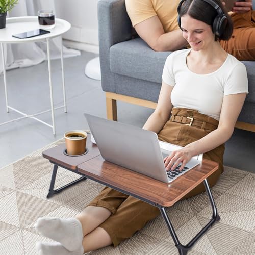 Wishacc Book Stand for Reading in Bed - Hands-Free Reading Companion for Bedtime Relaxation and Comfort - color: Brown
