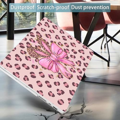 Mektron Case for M5 MacBook Pro 14 inch 2026 Model A3427 A3426 Fit 2025-2021 Model A3434 A3112 M4 A3112 A3401 A3185 M3 A2918 A2992 M2 A2779 M1 A2442 Cover, Cute Cheetah Bows - color: Cute Cheetah Bows