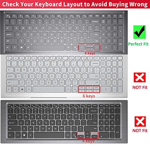 Keyboard Cover for 2024 2023 Dell Inspiron 15 5510 5515 7510 3510 3511 3515 3520 3525 3530 3535, 2025 Dell 15 Laptop DC15250 DC15255, Dell Vostro 15 3510 5510 5515 Keyboard Protector Skin, Ombre Mint - color: Ombre Mint