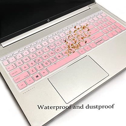 Keyboard Cover for 15.6" HP ProBook 450 G8 G9 G10/ 455 G8 G9 G10/ 650 G8/ HP Zbook Power G8 G9, HP ProBook 15.6 inch Laptop Keyboard Skin(NOT fit HP ProBook 450/455/650 G6 G7)-OmbrePink - color: OmbrePink