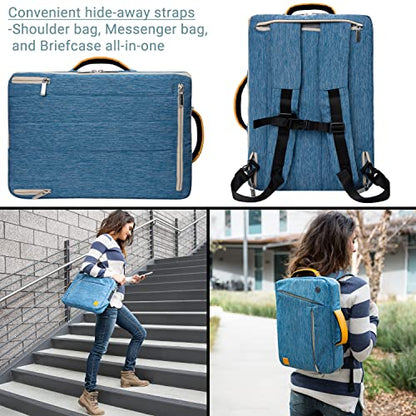 Vangoddy Slate 3-in-1 Universal 13.3 13-inch Covertible Laptop Messenger Shoulder Bag (Blue) - color: Blue, size: 13.3-inch