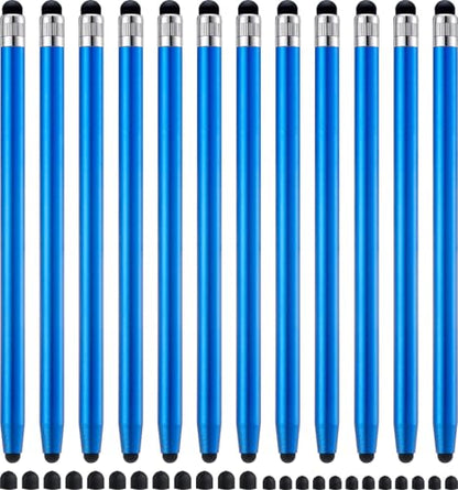 12Pcs Blue Stylus Pen for Touchscreen, 2-in-1 Stylus Pen for iPad | High Precision & Sensitivity, Aluminum Body, Suitable for iPad iPhone Android Smartphone Tablet Switch and All Touch Screens - color: 12 Blue