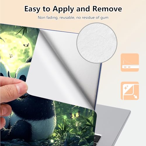 Laptop Skin Sticker Decal 15.6 Inch,12 13 13.3 14 15 15.6 in Laptop Netbook Skins for Notebook,Art Decal Removable Waterproof Scratch Resistant,Universal Vinyl Cover,Panda Couple Forest - color: Panda Couple Forest