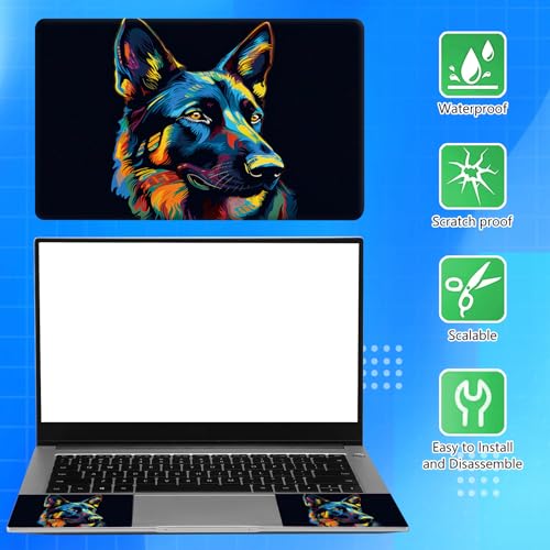 Universal Laptop Skin Sticker Decal for 11.6”12" 13" 13.3" 14" 15" 15.4" 15.6" Reusable Waterproof Scratch-Scratch Resistant Protective Vinyl Laptop Notebook Skin Stickers - Blue Purple Cat - color: Blue Purple Cat