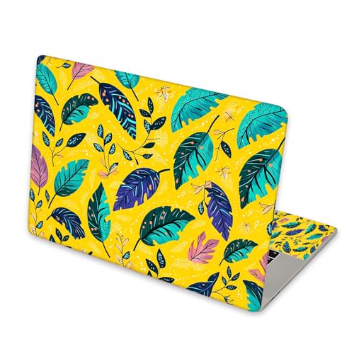 Universal Laptop Skin Sticker for 12/13/14/15.6 Inch Laptops, Reusable Vinyl Laptop Decal Cover, Waterproof Scratch Resistant Notebook Skin with 2 Wrist Pads,Feather Illustration - color: Feather Illustration
