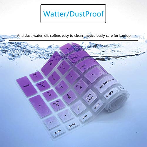 Keyboard Cover for 15.6 HP Laptop 15-ef 15-db/dy 15-ef2099nr 15-ef2127wm 15-ef2126wm 15-ef2500la 15-ef0875ms 15-ef1040nr 15-ef0023dx 15-ef2030tg 15-ef2747wm 15-ef1041nr 15-ef2025tg ef1300wm ef2040tg - color: GradualPurple