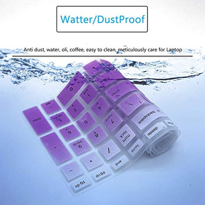 Keyboard Cover for 15.6 HP Laptop 15-ef 15-db/dy 15-ef2099nr 15-ef2127wm 15-ef2126wm 15-ef2500la 15-ef0875ms 15-ef1040nr 15-ef0023dx 15-ef2030tg 15-ef2747wm 15-ef1041nr 15-ef2025tg ef1300wm ef2040tg - color: GradualPurple