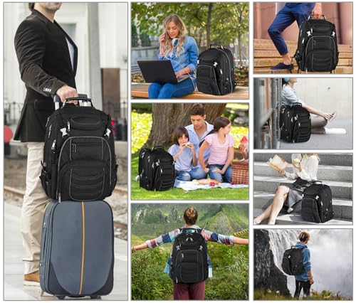 18.4 Laptop Backpack for Men, 60L Extra Large Gaming Laptops Backpack,TSA Friendly Flight Approved RFID Anti-Theft Pocket Heavy Duty Computer Bag Backbag,21.2*15.5*11.5 inch Grey - color: Rfid 18.4 Inch Grey