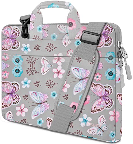 Hseok Laptop Shoulder Bag 15 15.6 16 Inch Briefcase,Compatible MacBook Pro/Neo 16",MacBook Air/Pro 15,XPS 15/16 and most 15.6-16 and Most 15-16 Notebooks,Spill-Resistant Handbag,Butterfly - color: Butterfly, size: 15-16 inch