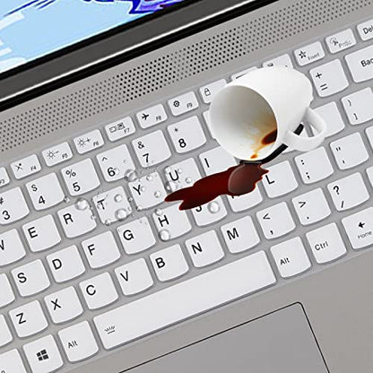 Keyboard Cover Skin for Lenovo Ideapad 5 15IIL05 15.6" /Ideapad Flex 5 15IIL05 /Ideapad Slim 7 15 15.6" |New Lenovo Flex 5 15 15.6 US Layout Keyboard Protective Cover Skin -White - color: White