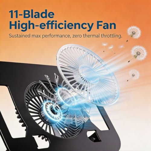 Laptop Stand for Desk with Quiet Cooling Fans - 2-in-1 Rotating Base with Phone Holder, Ergonomic Computer Stand, Aluminum Laptop Riser Foldable for Office Home fits MacBook Air Pro, Dell, HP (silver) - color: white