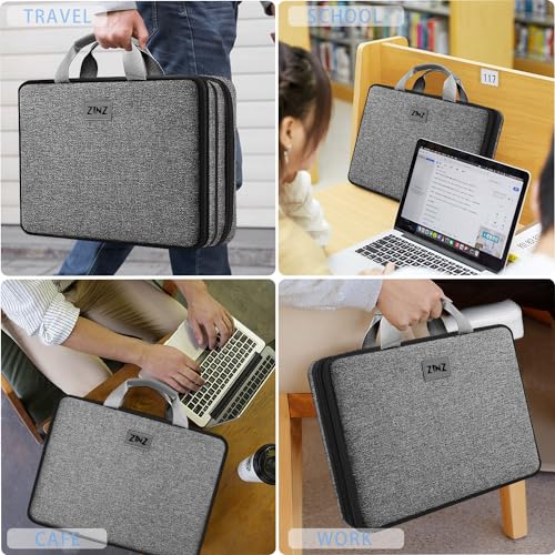 ZINZ Expandable Laptop Case 15.6 Inch Sleeve, Protective Carrying Case Compatible with MacBook Neo 16", MacBook Pro 16"/15.4", Dell XPS 16" and Most 15" 15.6" 16" Notebook，G01BK01 - color: G01bk01, size: 15-16"