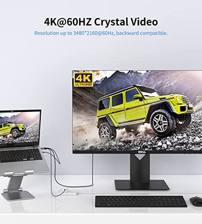 DisplayPort to USB C Cable 4K60Hz, 6.6ft for Studio Display, Wacom | Touchscreen Portable Monitor, AR Glasses Xreal Air, Rayneo, Rokid, USB-C Monitor