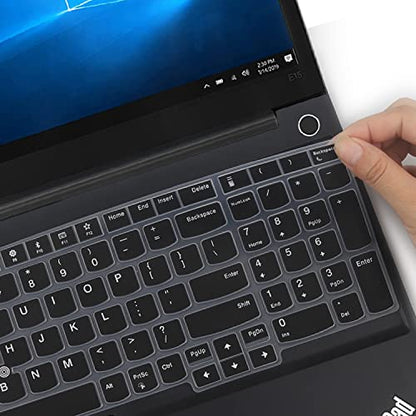 Keyboard Cover for 15.6" Lenovo ThinkPad E15 Gen 4/3/2, ThinkPad L15 Gen 2/1, ThinkPad T15 T15p T15g P15 P15s P15v Gen 3/2/1, ThinkPad E580 E590 E595 L580 L590 P52 P53 P72 P73 T570 T575 T580 T590 -BK - color: Black