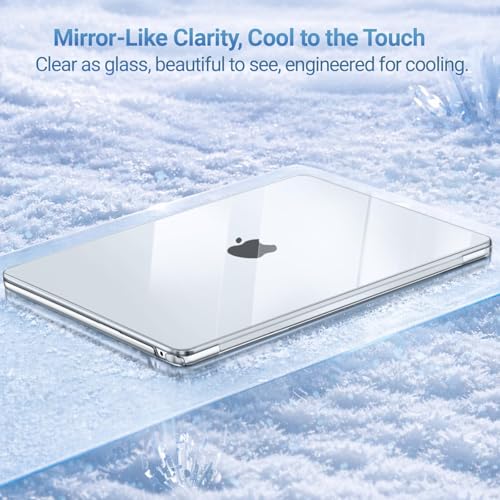 MOSISO Compatible with MacBook Air 13 inch Case M5 2026 M4 M3 M2 2025-2022 | A3449 A3240 A3113 A2681, Scratches-Resistant Protective Hard Shell for MacBook Air 13.6 inch Case, Crystal Clear - color: Crystal Clear