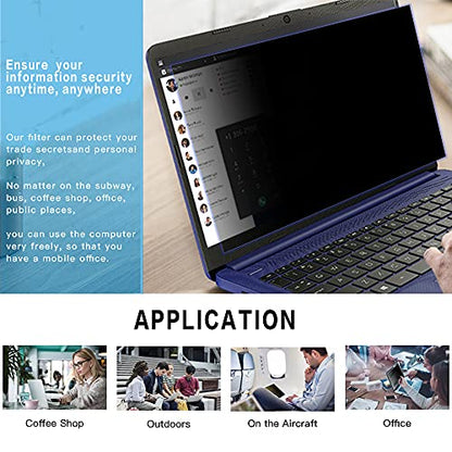 Laptop Privacy Screen 14 in, FILMEXT Privacy Protection Filter for Laptop 14"Asus/ 14"Acer/14"HP/14"Dell/14"Toshiba 16:9, Anti-Spy,Anti-Glare,Blocks 99% UV & Blue Light -Matte Privacy Screen Protector