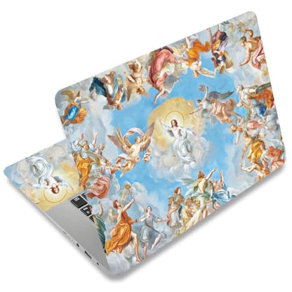 SUPERDANT Laptop Notebook Skin Sticker Cover Decal Renaissance Laptop Protector Notebook PC Computer Art Protector Universal Notebooks Art Decal Fits 12" 13" 13.3" 14" 15" 15.4" 15.6 inch Blue Orange
