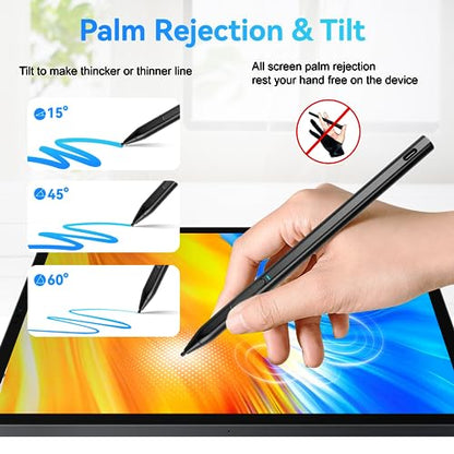 Fire Max 11 Stylus Pen,USI 2.0 Stylus Pencil for Amazon Fire Max | For Max 11 Tablet & Fire HD 10 (13th Gen, 2023 release),Palm Rejetion 4096 Pressure and Rechargeable Amazon Pen - color: Black