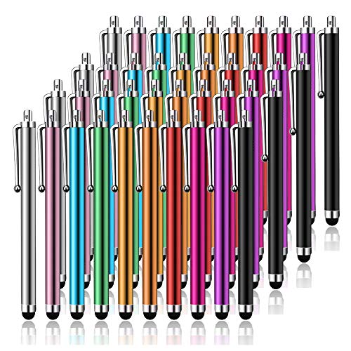 Stylus Pens for Touch Screens, LIBERRWAY Stylus Pen 10 Pack of Pink Purple Black Green Silver Stylus Universal Touch Screen Capacitive Stylus Compatible with Kindle ipad iPhone Samsung (40 Pack) - style: 40 Pack