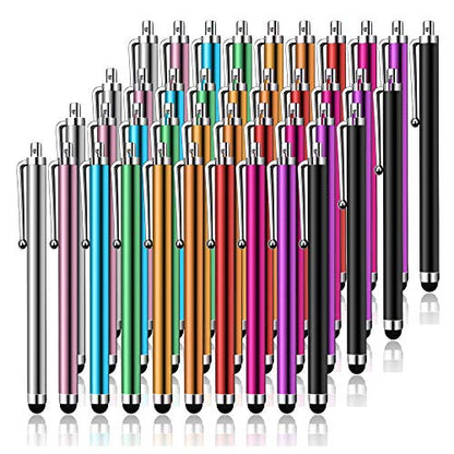 Stylus Pens for Touch Screens, LIBERRWAY Stylus Pen 10 Pack of Pink Purple Black Green Silver Stylus Universal Touch Screen Capacitive Stylus Compatible with Kindle ipad iPhone Samsung (40 Pack) - style: 40 Pack