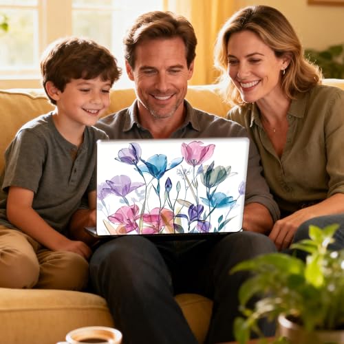 Universal Laptop Skin Sticker Decal for 11.6”12" 13" 13.3" 14" 15" 15.4" 15.6" Reusable Waterproof Scratch-Scratch Resistant Protective Vinyl Laptop Notebook Skin Stickers - Colorful Flowers - color: Colorful Flowers