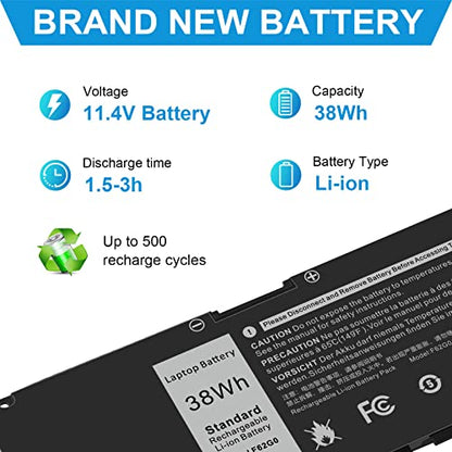 Futurebatt F62G0 Laptop Battery for Dell Inspiron 13 7000 7373 7386 2-in-1 7370 7380 5370 P83G P87G P91G P83G001 P83G002 P91G001 P87G001 Vostro 13 5370 Series F62GO 39DY5 039DY5 RPJC3 0RPJC3 - size: F62G0 11.38 4.53 0.73in