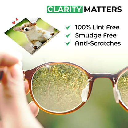 Microfiber Cleaning Cloth for Glasses - Eyeglass Cleaning Cloth - Lens Cleaning Cloth - Microfiber Glasses Cleaning Cloth for Phone, Screens, Camera Lens Cleaner - 6 pcs - color: 6 Pcs Dogs