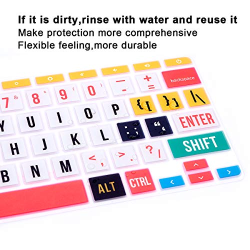 English Silicone Keyboard Cover for HP Chromebook 14-db 14-ca 14-ak Series/Chromebook 14 G2 G3 G4 G5 / Chromebook 11 x360 11.6/ Chromebook 11 G2 G3 G4 G5 G6 EE G7 EE 11.6,Creative Font - color: Creative Font