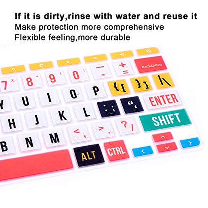 English Silicone Keyboard Cover for HP Chromebook 14-db 14-ca 14-ak Series/Chromebook 14 G2 G3 G4 G5 / Chromebook 11 x360 11.6/ Chromebook 11 G2 G3 G4 G5 G6 EE G7 EE 11.6,Creative Font - color: Creative Font